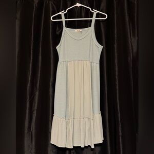 Miss Me Pale Blue Layered Sundress for Kids